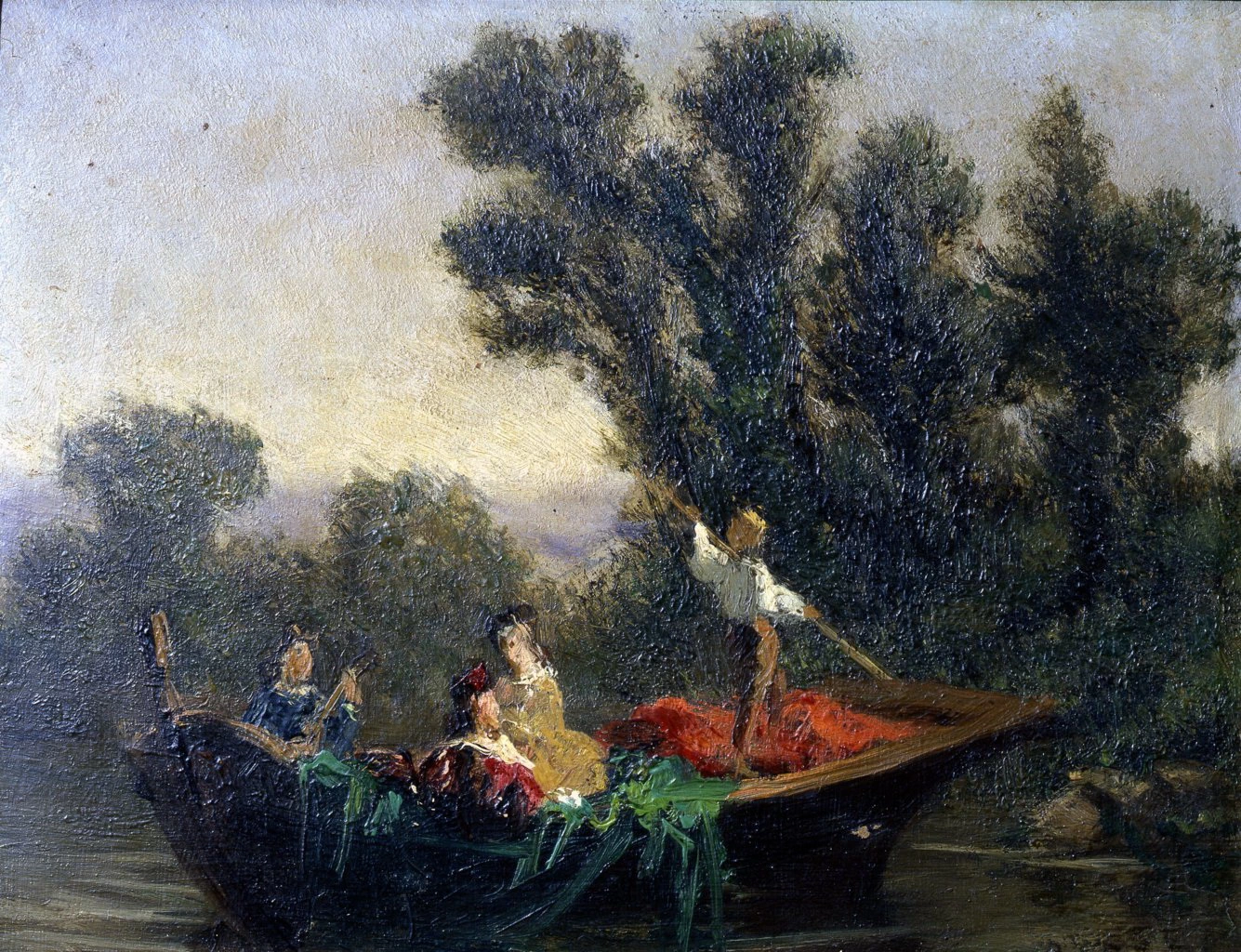 Studio per una serenata in barca sul fiume - Galleria dìArte Moderna, Palazzo Pitti, Firenze